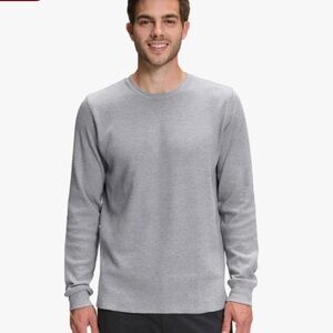 The North Face Mens All Season Waffle Thermal Shirt Gray Large